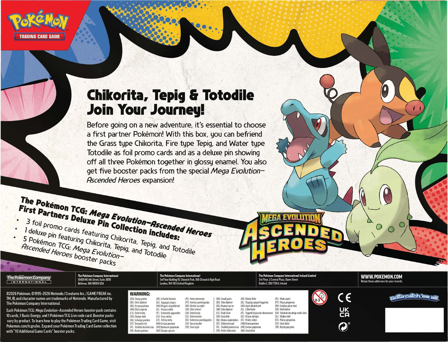 Pokémon TCG: Mega Evolution-Ascended Heroes First Partners Deluxe Pin Collection