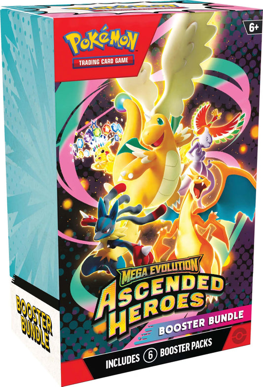Pokémon TCG: Mega Evolution-Ascended Heroes Booster Bundle (6 Packs)