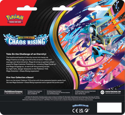 Pokemon Trading Card Game: Mega Evolution Chaos Rising 3-Booster Blister