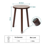 Set of 2 Wood Plant Stand Mid Century Side Table 16.5’’ Tall Round Side End Table Flower Pot Holder Home Decor