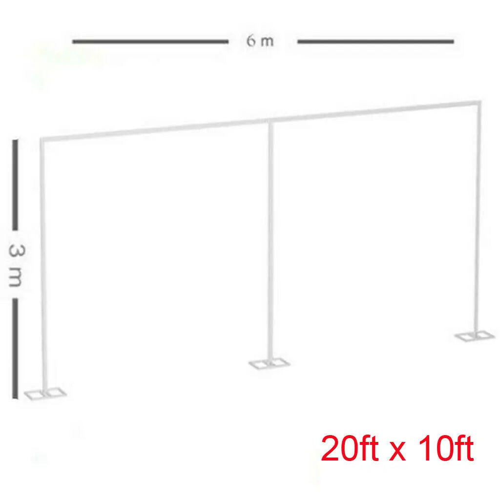 20ft x 10ft Heavy Duty Telescopic Wedding Backdrop Stand for Weddings Party Decor