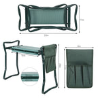 150KG load portable folding heavy-duty upgraded garden knee thick seat cushion knee stool indoor and outdoor military green