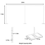 20ft x 10ft Heavy Duty Telescopic Wedding Backdrop Stand for Weddings Party Decor