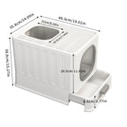 Bingopaw XL Cat Litter Box with Lid Enclosed Cat Potty Top Entry Anti-Splashing Cat Toilet Easy to Clean with Cat Litter Scoop