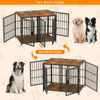 Dog Crate Furniture Heavy Duty Dog Kennels, End Side Table, Wooden Dog House for Small Medium Large Dog Chew-Resistant