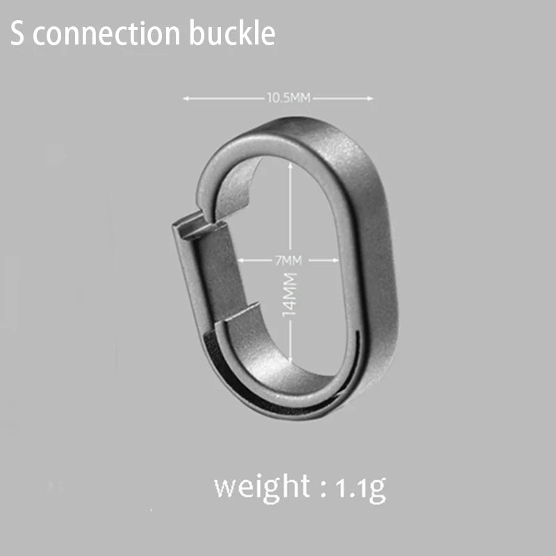 Titanium Alloy Quick Release Key Ring With Black PVD Coating-For Car Keys, EDC Accessories, Durable Compact Metal Connector Ring