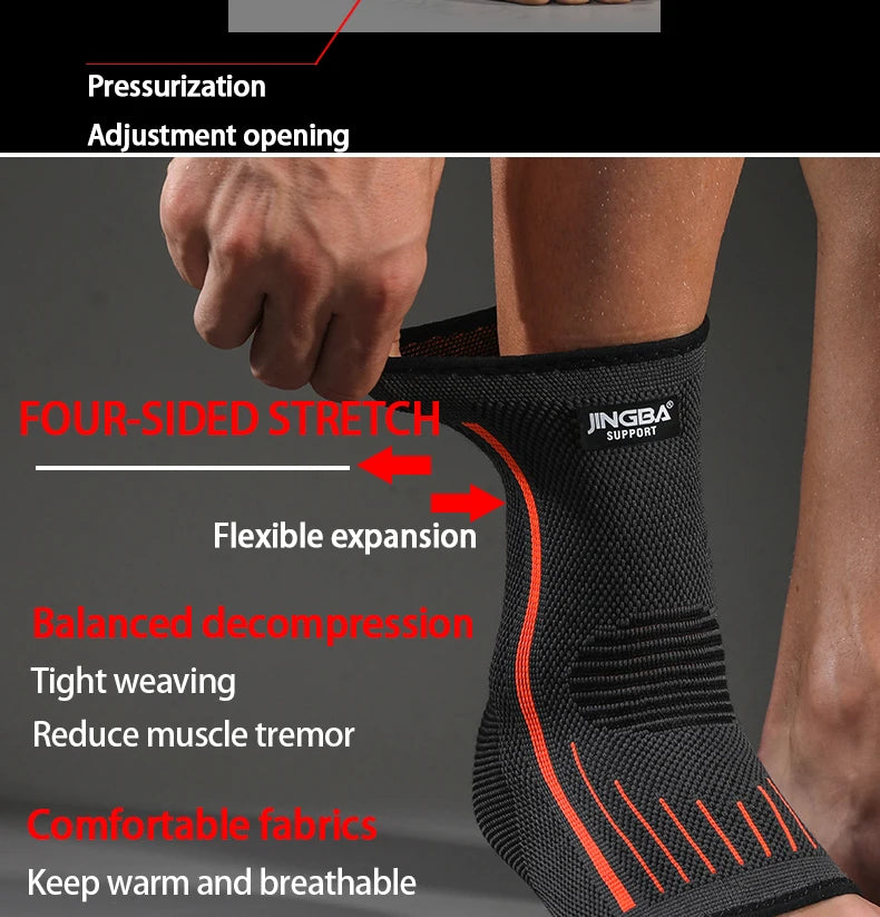 JINGBA SUPPORT 1 PCS 3D Compression Nylon Strap Belt Ankle Protector