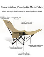 Outdoor Portable Camping Recliner Foldable Nap Beach Chair with Leg Support