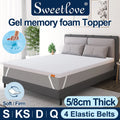 Gel Memory Foam Mattress Topper King Single Queen Double Matress Pad Mat