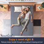 5cm Memory Foam Mattress Topper Bed Bamboo Cover Underlay