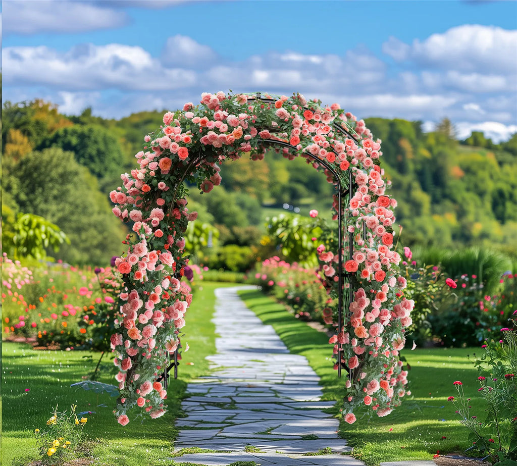 Cucumber Trellis for Garden Vegetable Trellis,U-Shaped Metal Garden Trellis Arch Plant Grow Support Frame for Climbing