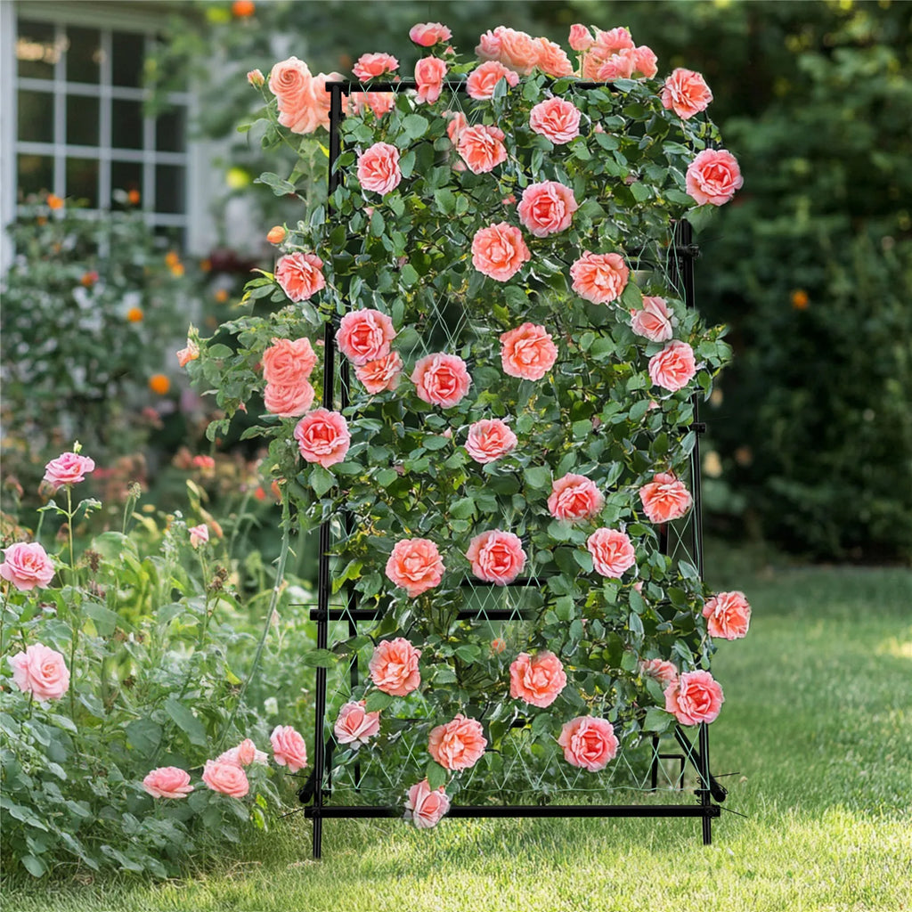 Cucumber Trellis for Garden Vegetable Trellis,U-Shaped Metal Garden Trellis Arch Plant Grow Support Frame for Climbing