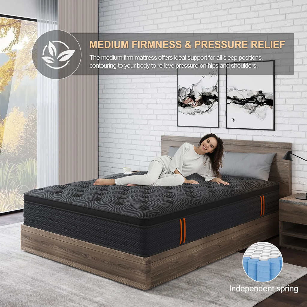34cm Mattresses Queen Double King Single Euro Top Medium Firm Memory Foam Bed