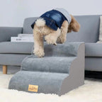 Dog Stairs Ramp for Beds Couches,Extra Wide Pet Steps with Durable Non-Slip Waterproof Fabric Cover, Dog Slope Stairs Friendly