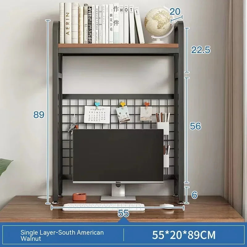 Desktop Multi-Layer Wrought Iron Shelf Bookcase