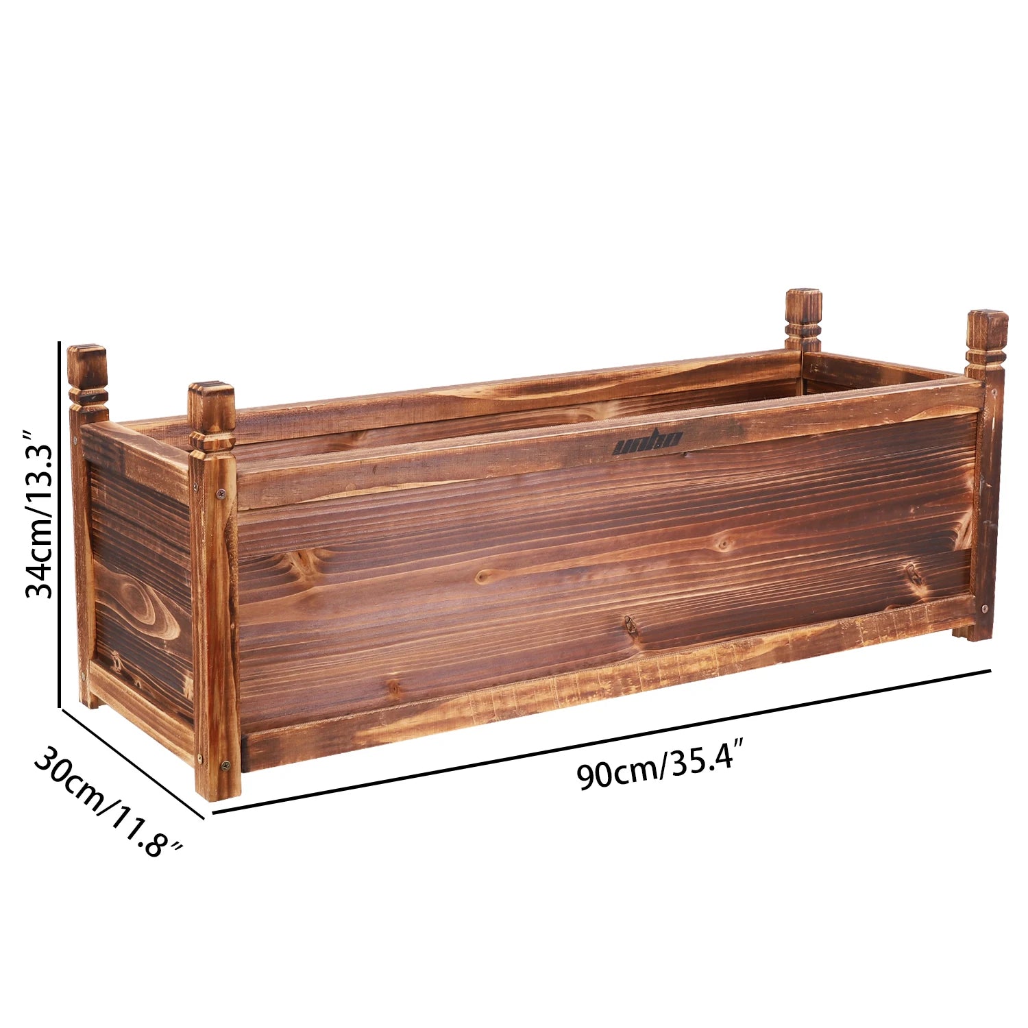 Sturdy Wooden Rectangular Planter Box Raised Garden Yard Patio Flower Vegetable Planter Bed Indoors Outdoors/Indoors