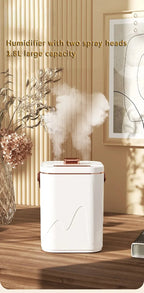 Humidifier 1.8L Large Capability Dual Nozzle Air Humidifier Desktop essential Oil Diffuser with Night Light Aromatherapy