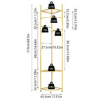 Space-Saving Tall Entryway Gold Metal Coat Stand with Shelves A Free-Standing Clothes Rack Ideal for Bedroom  & Living Room
