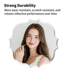 Wisfor Scalloped Edge Beveled Frameless Bathroom Wall Mirror for Living room, Bedroom, Entrance