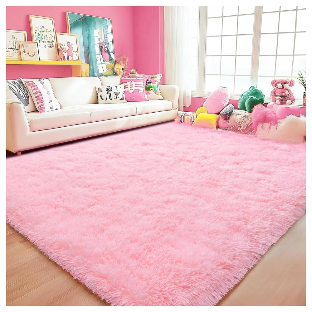 Long Plush Carpet For Living Room Sofa Area Rugs Modern Ultra-Soft Fluffy Floor Mat Kids Bedroom Bedside Rugs Home Decor Gray