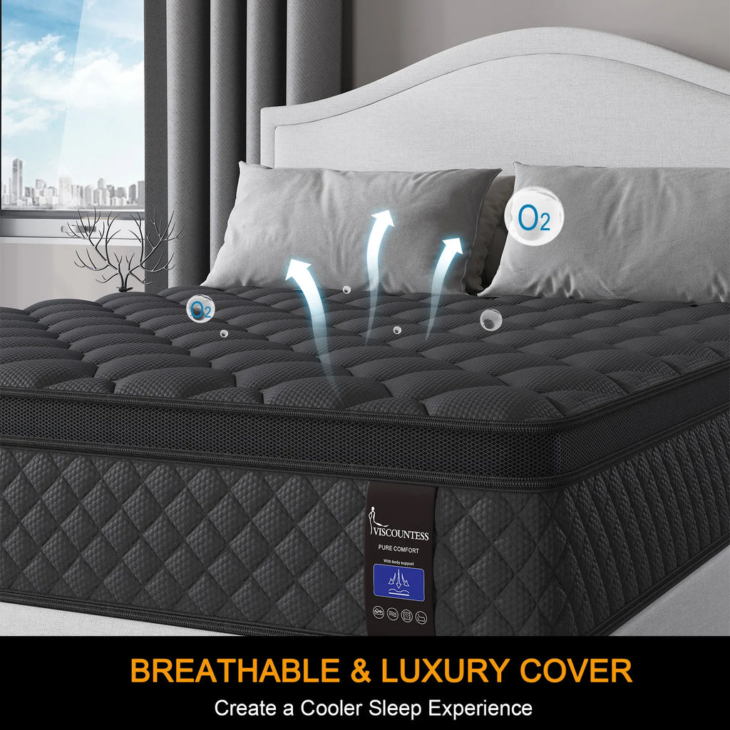 Bed Mattress Pocket Spring Gel Memory Foam Double Queen King Single 25cm