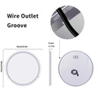 600mm LED Round Wall Mounted Vanity Mirror with Demister Pad Smart Touch Sensor Memory Function Backlit Front Lighted 3 Colors