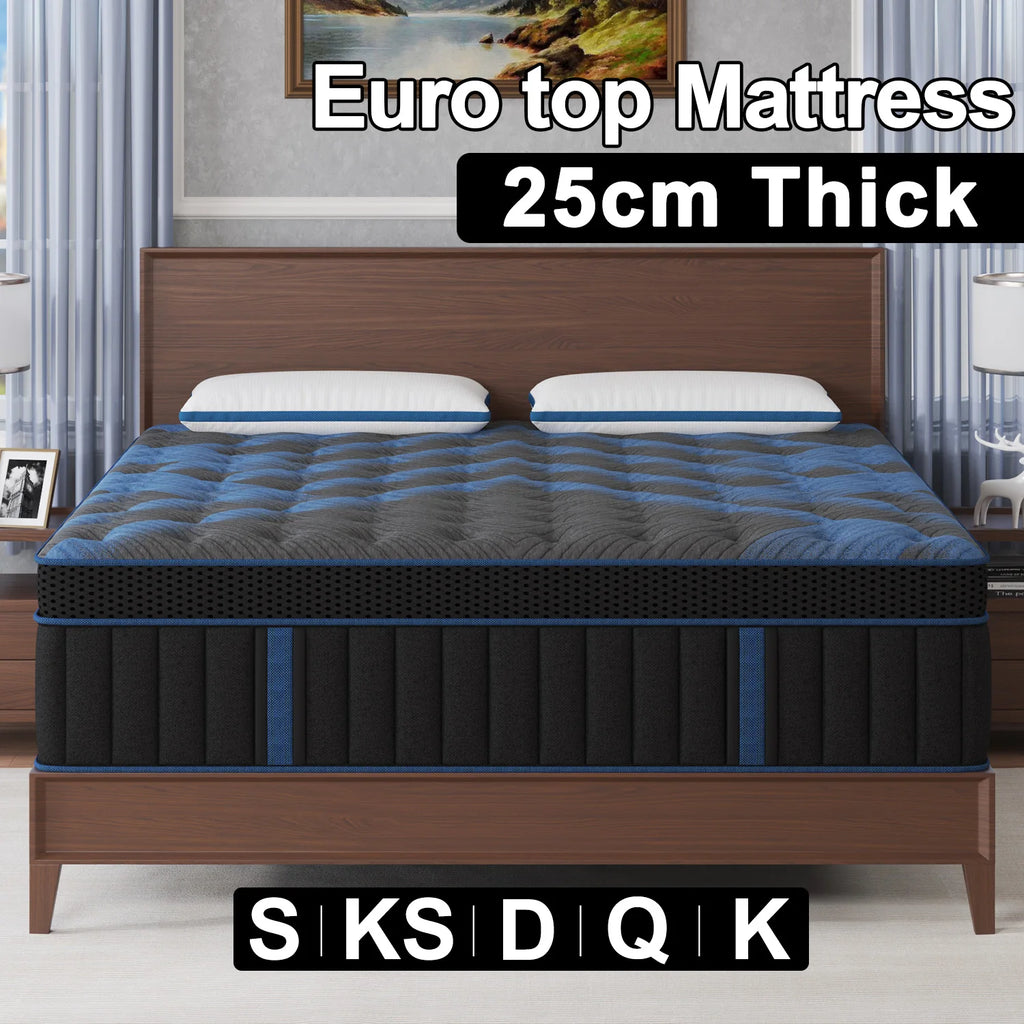 Hybrid Mattress Queen Double King Single Memory Foam Medium Firm 25cm Thick