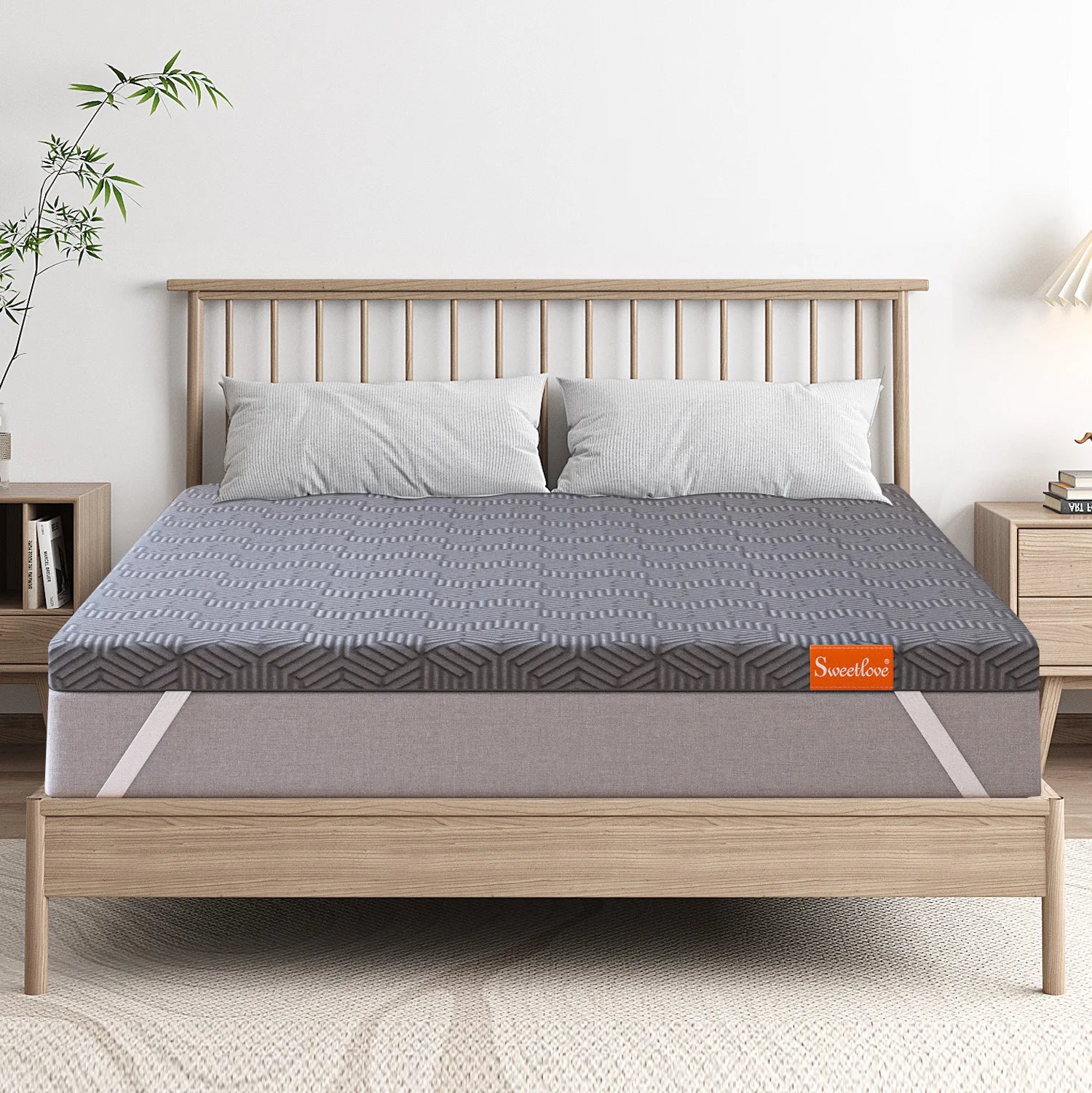 5cm Memory Foam Mattress Topper Bed Bamboo Cover Underlay