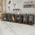 Dog Crate Furniture Heavy Duty Dog Kennels, End Side Table, Wooden Dog House for Small Medium Large Dog Chew-Resistant
