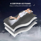 King single Size Bed Mattress Orthopedic Memory Foam Euro Top