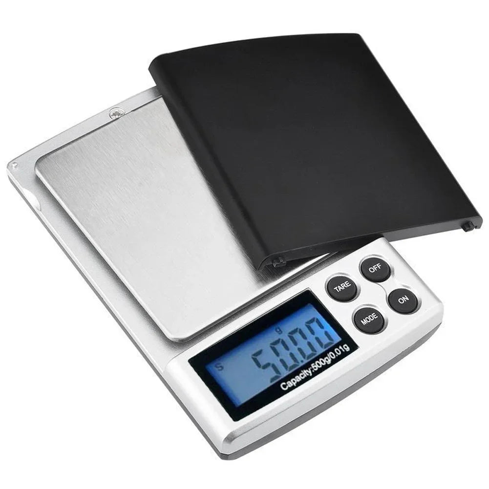 500gx0.01g Mini Digital Pocket Scales LCD Display Electronic Scales High Precision for Jewelry/Gemstones/Precious Metals/Coins