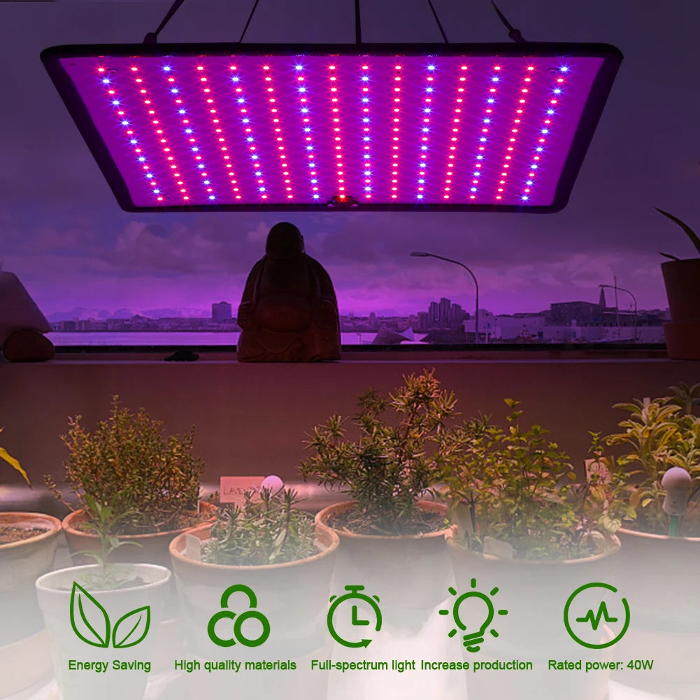 45W Square Full Spectrum Plant Light with Hook LED Grow Light Full Spectrum Plant Lamp for Indoor Gardening Vegetables Grow Tent