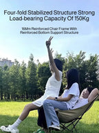 Outdoor Portable Camping Recliner Foldable Nap Beach Chair with Leg Support