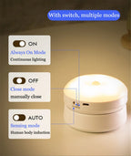 LED Night Light USB Charging Intelligent Human Induction For Bedside Cabinet Home Wardrobe Lighting Motion Sensor Light led Lamp