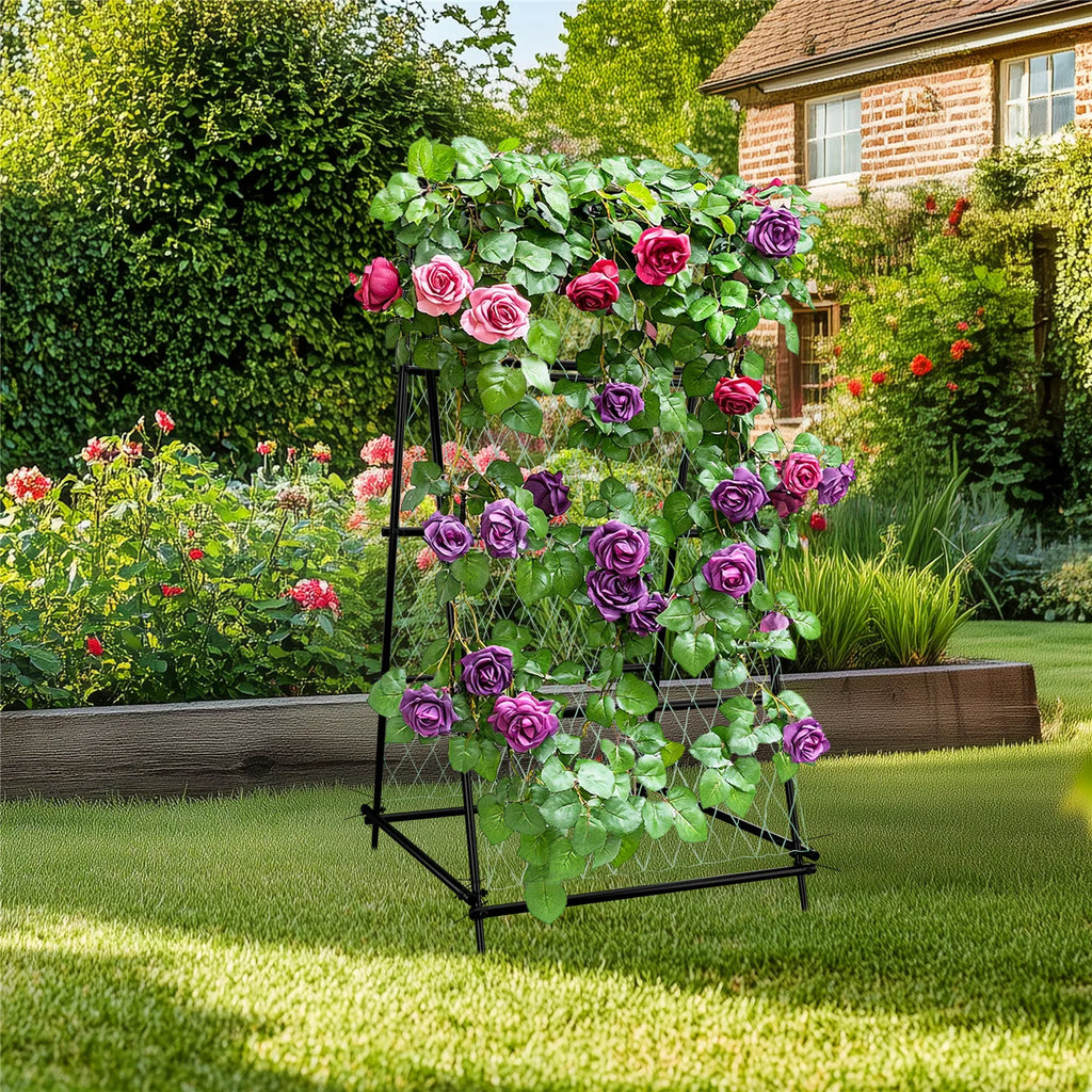 Cucumber Trellis for Garden Vegetable Trellis,U-Shaped Metal Garden Trellis Arch Plant Grow Support Frame for Climbing