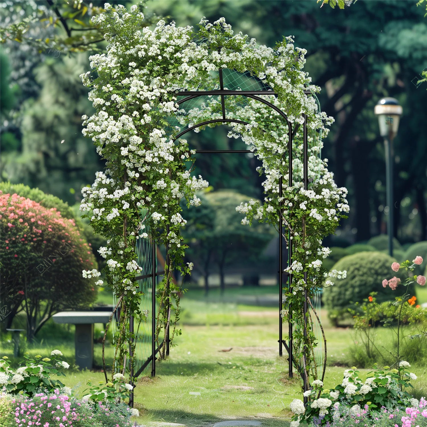 Cucumber Trellis for Garden Vegetable Trellis,U-Shaped Metal Garden Trellis Arch Plant Grow Support Frame for Climbing
