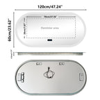 Oval LED Bathroom Mirror with Lights, Anti-Fog, Bluetooth Speaker, 3 Colors Temperature Dimmable Lighted Mirrors Waterproof