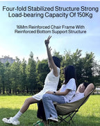 Outdoor Portable Camping Recliner Foldable Nap Beach Chair with Leg Support