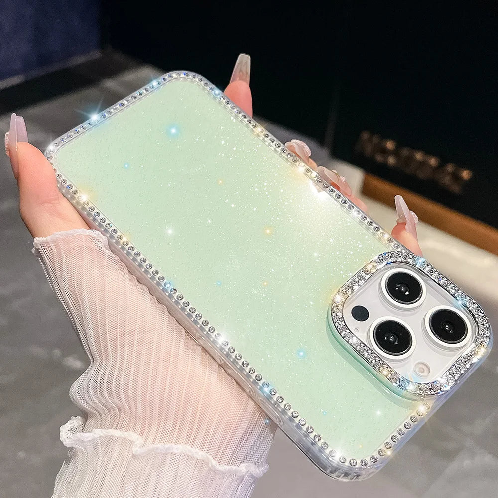 Bling Glitter Clear Phone Case For iPhone 13- 17 Pro and Pro Max
