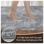 Long Plush Carpet For Living Room Sofa Area Rugs Modern Ultra-Soft Fluffy Floor Mat Kids Bedroom Bedside Rugs Home Decor Gray
