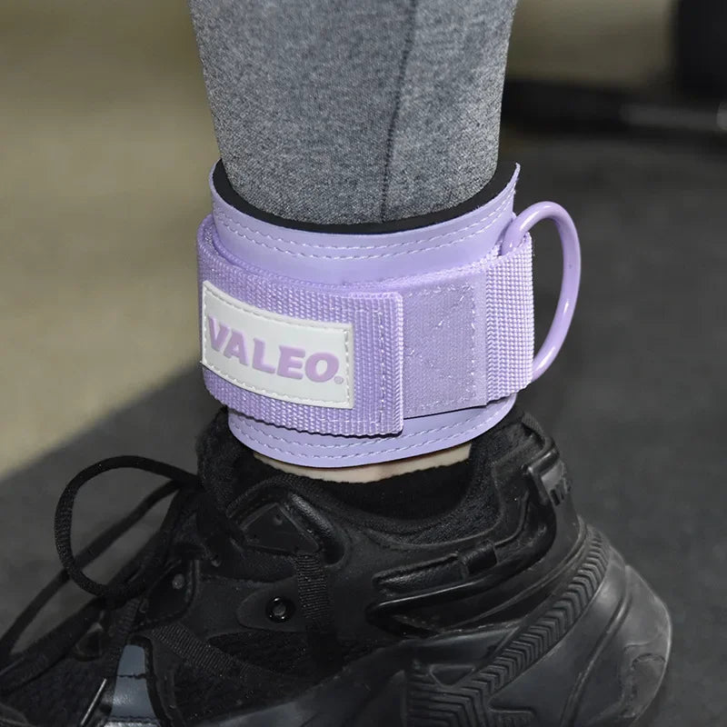 Leather Fitness Ankle Straps Adjustable Cuffs Gym