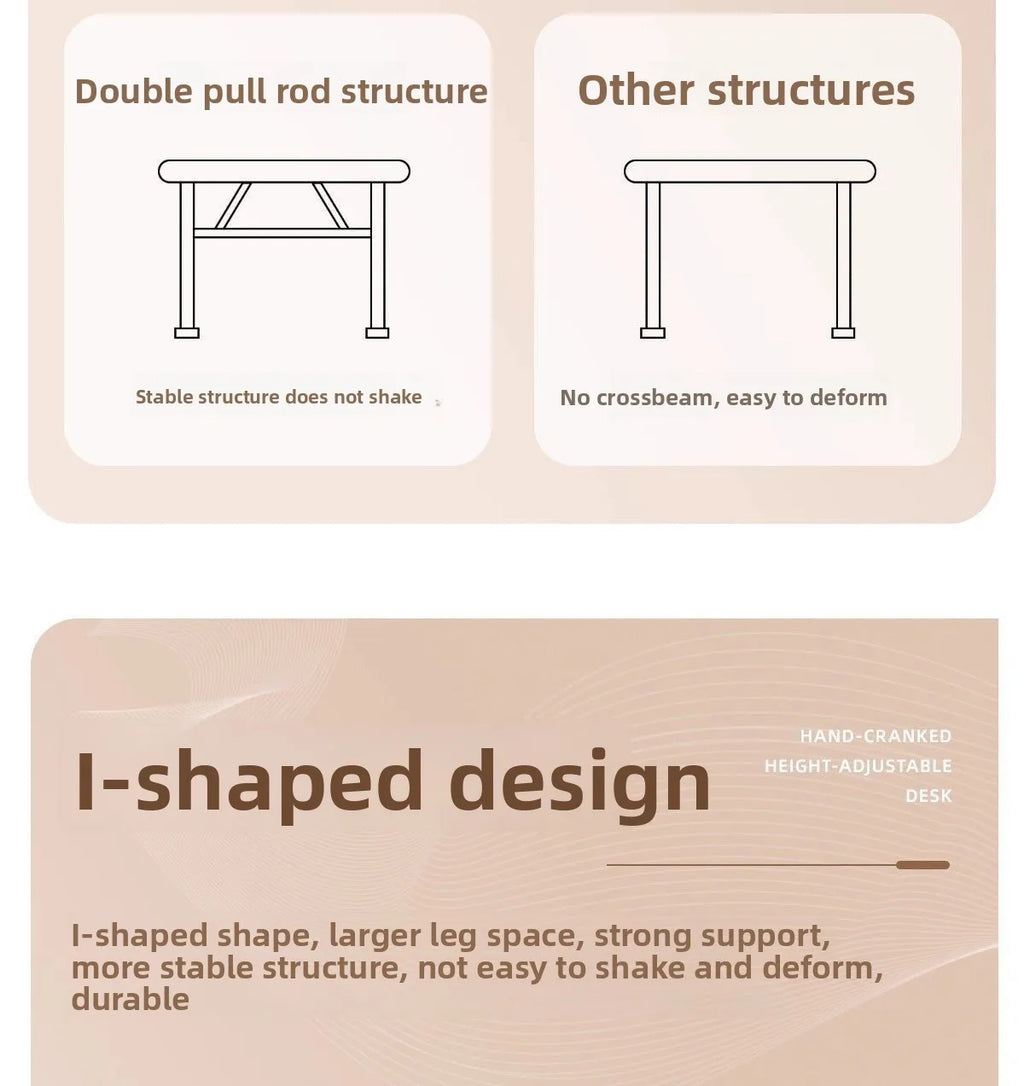 Modern Simple Adjustable Height Computer Desk Ergonomic Study Table for Home Office Durable Writing Desk Furniture