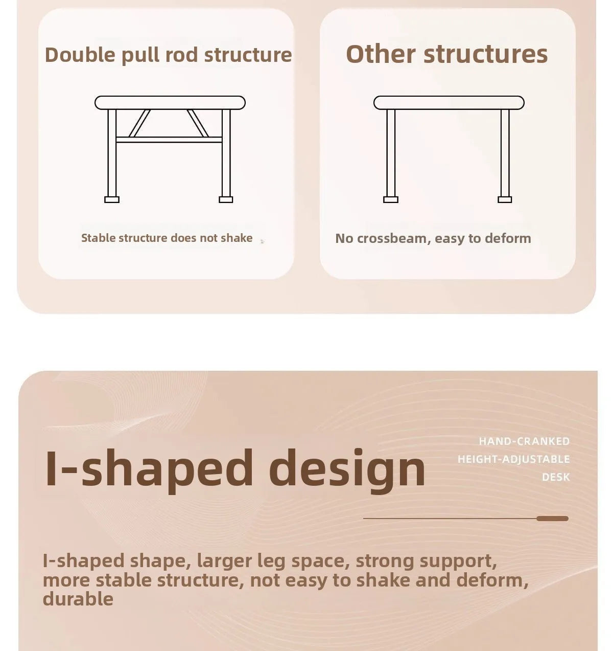 Modern Simple Adjustable Height Computer Desk Ergonomic Study Table for Home Office Durable Writing Desk Furniture
