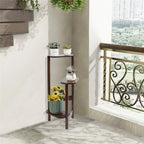 3-Tier Bamboo Plant Stands Indoor, Plant Stand Holder, Corner Plant Shelf, Plant Display Rack for Corner Balcony and Bedroom