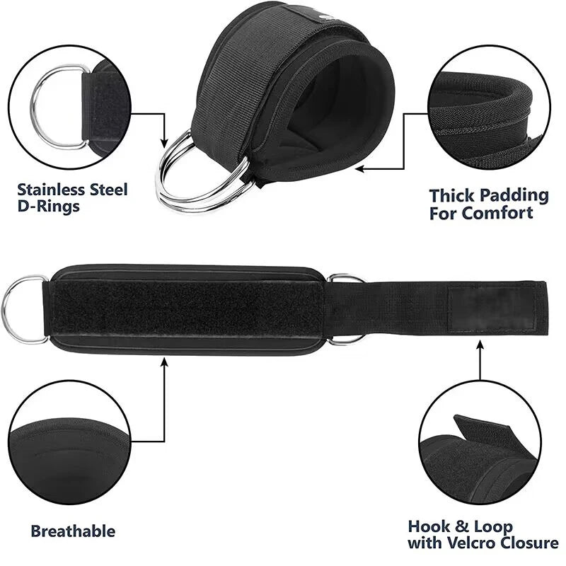 Ankle Straps Resistance Bands Set Fitness Workout Exercise
