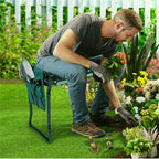 150KG load portable folding heavy-duty upgraded garden knee thick seat cushion knee stool indoor and outdoor military green
