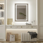 20x28 Inch Led  Rectangle Mirror for Bathroom with Front Light and Backlit Anti Fog Function Wall Backlit Decor Vanity Mirrors
