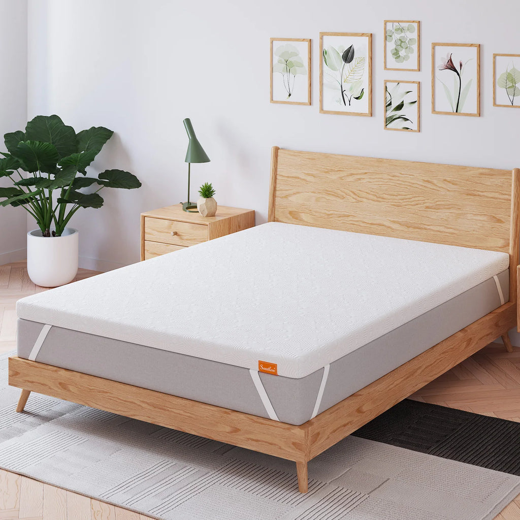 Gel Memory Foam Mattress Topper Queen Size Matress Pad Mat