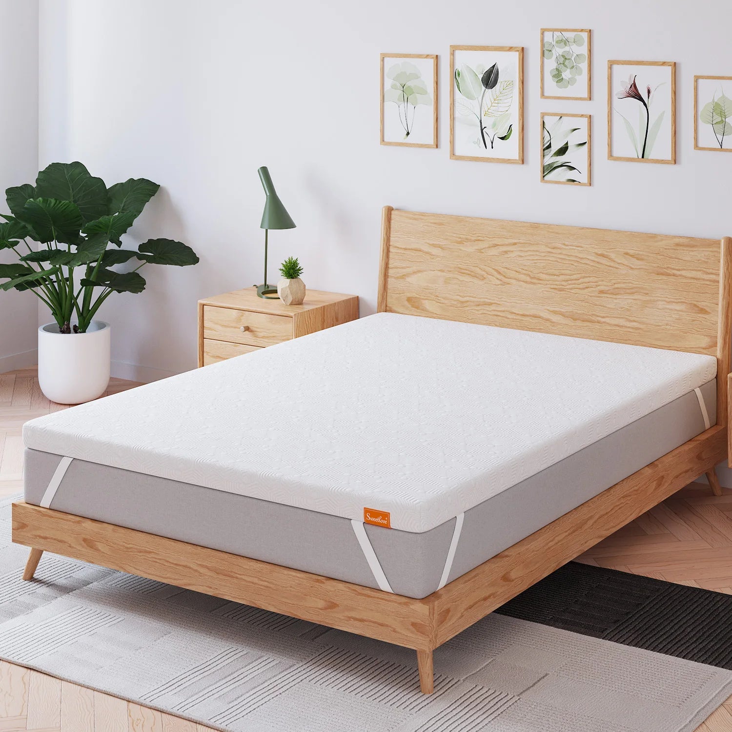 Gel Memory Foam Mattress Topper Queen Size Matress Pad Mat