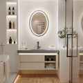 600x800mm LED Oval  Anti-Fog Smart Touch Sensor Memory Function Wall Vanity Mirror Bathroom Backlit Front Lighted with 3 Colors